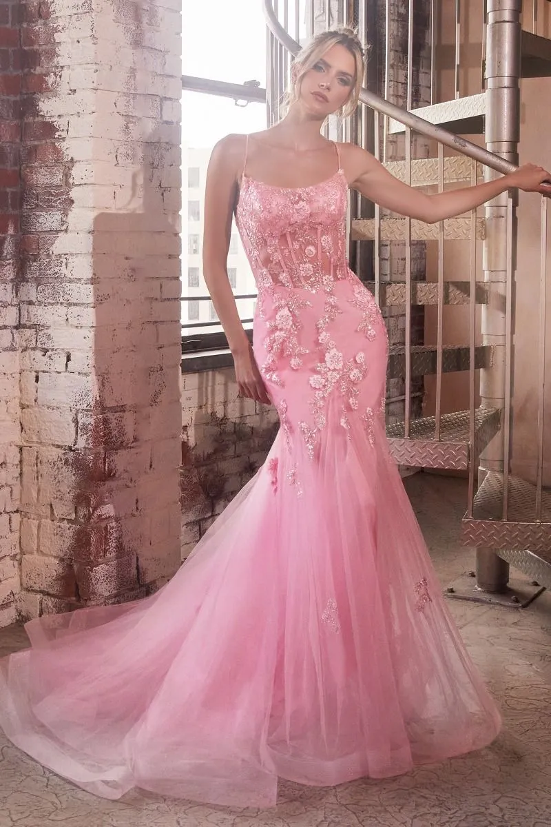 Embellishment Pastel Mermaid Dress