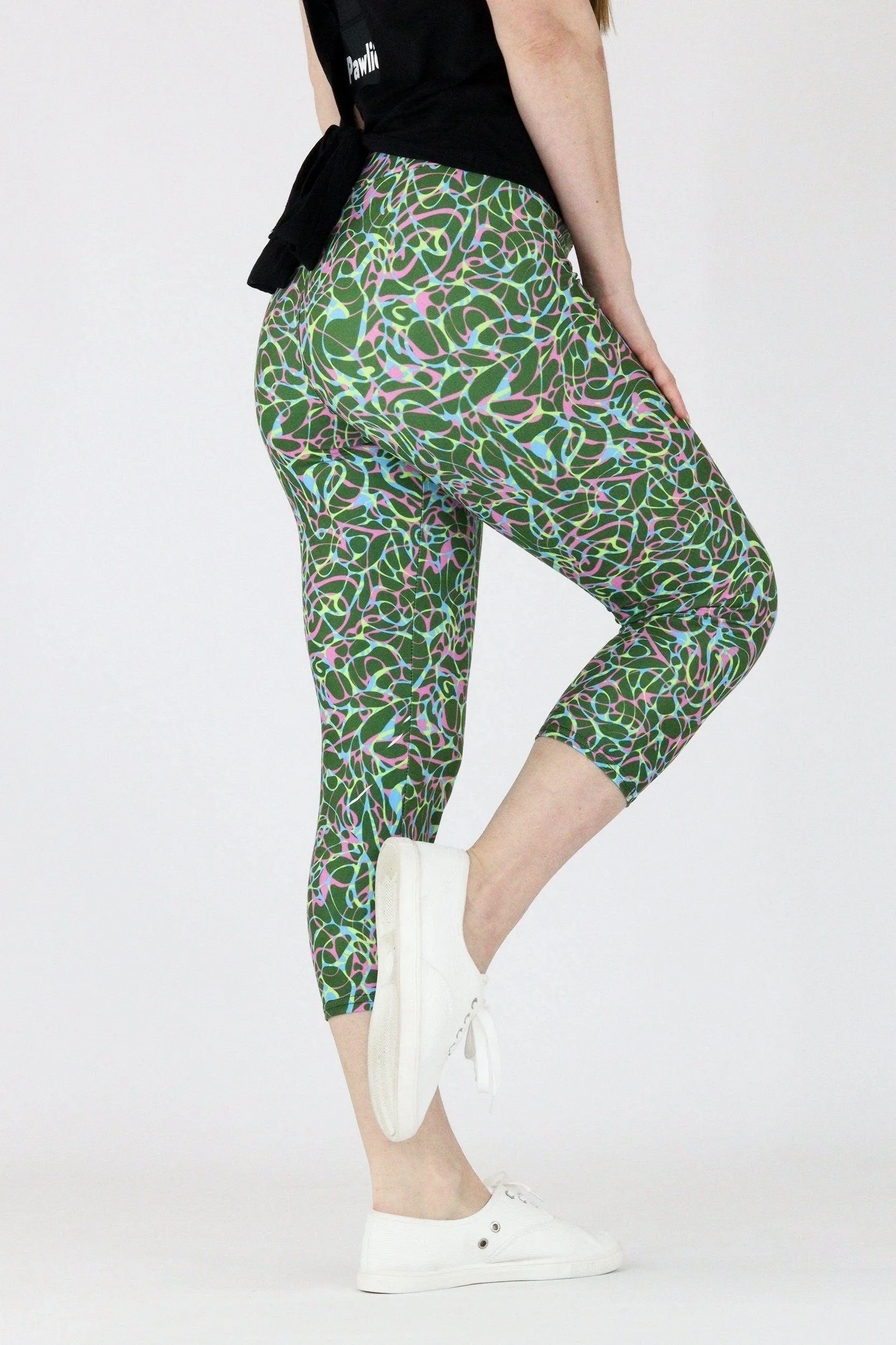 Pauli Pattern - Casual Capri Leggings